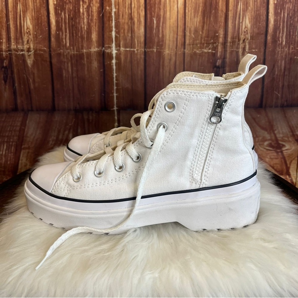 Converse Boy Chuck Taylor All Star Lugged Lift Platform Canvas High Top Shoe 6
